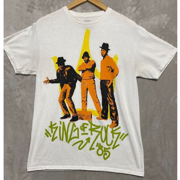 RUN DMC Official King Of Rock 85’ Graphic T-Shirt White Men’s Size Medium - Picture 1 of 5